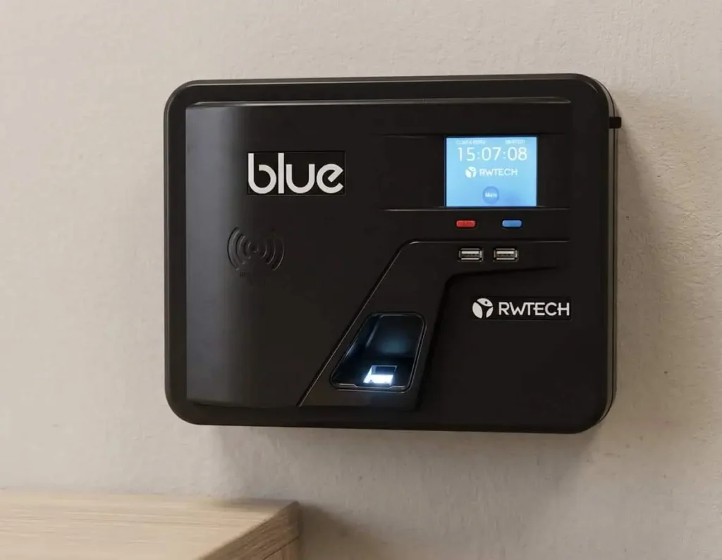 Relógio Blue em uso